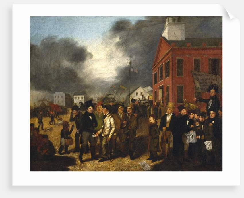 First State Election in Detroit, Michigan, c.1837 by Thomas Mickell Burnham