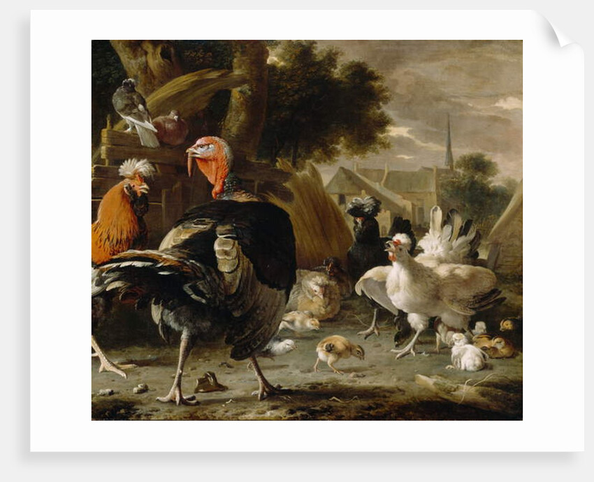 Poultry Yard, c.1668 by Melchior de Hondecoeter