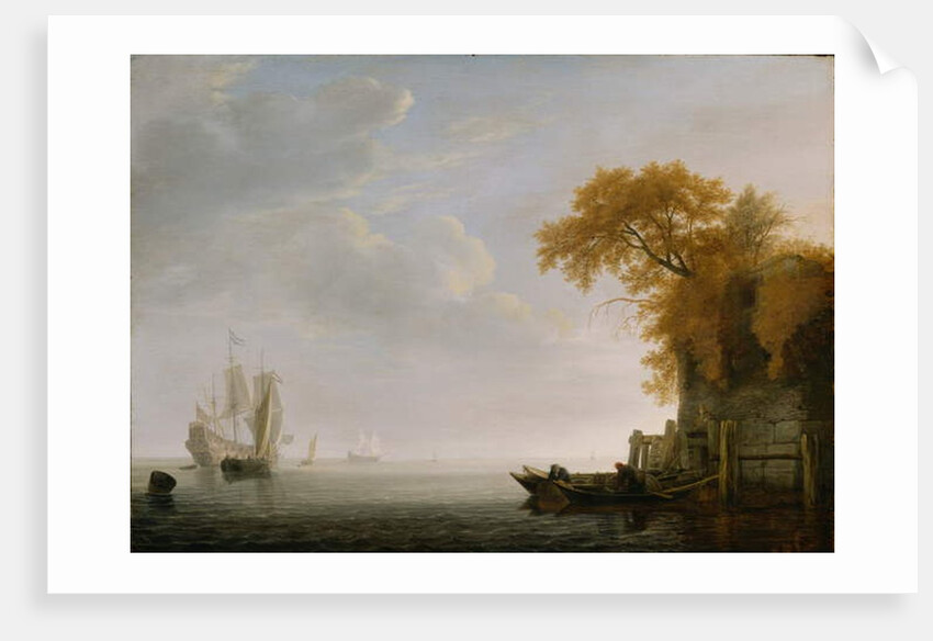 A Calm Sea, 1642 by Simon Jacobsz. Vlieger