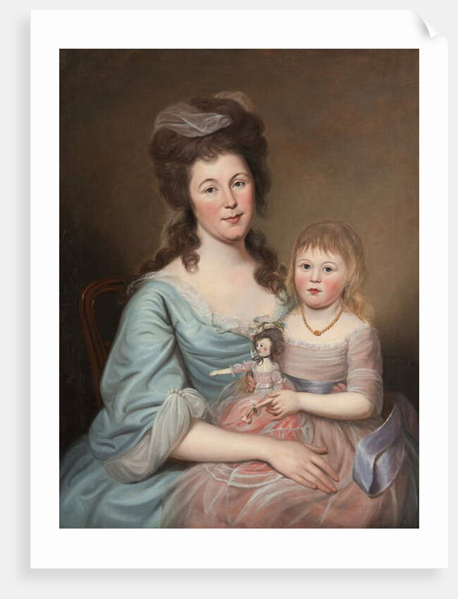 Peggy Sanderson Hughes and her Daughter, c.1788-89 by Charles Willson Peale