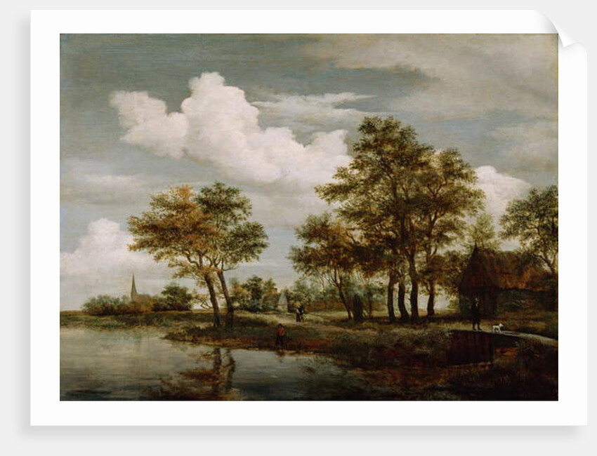 A River Scene, 1658 by Meindert Hobbema