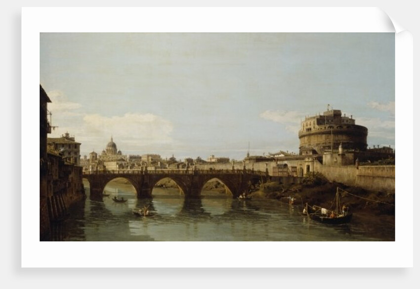 View of the Tiber in Rome with the Castel Sant'Angelo, c.1743 by Bernardo Bellotto