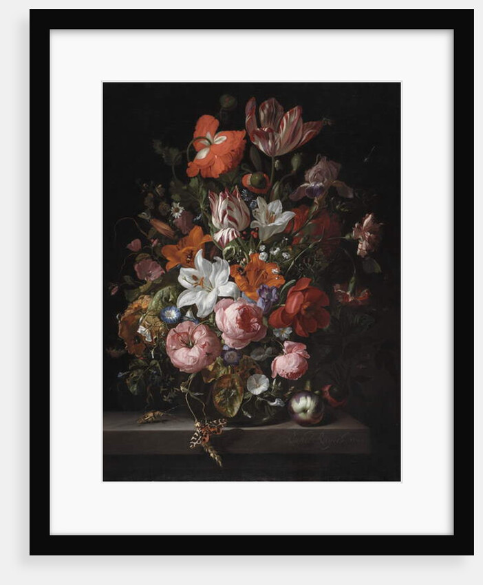 Flowers in a Glass Vase, 1704 by Rachel Ruysch