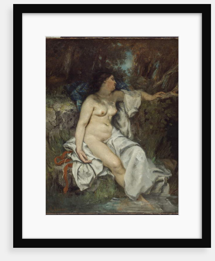 Bather Sleeping by a Brook, 1845 by Gustave Courbet