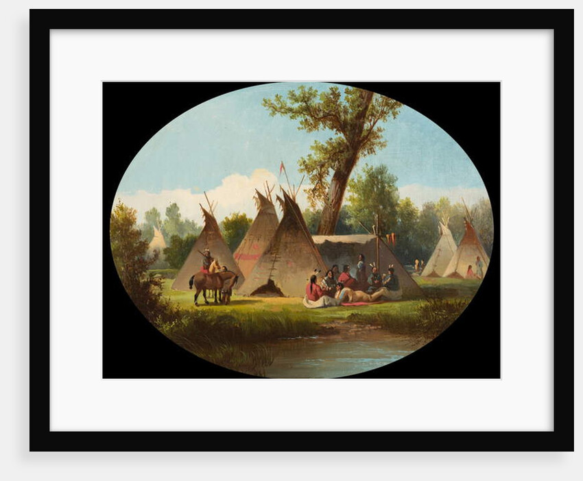 Assiniboin Encampment on the Upper Missouri, c.1870 by John Mix Stanley