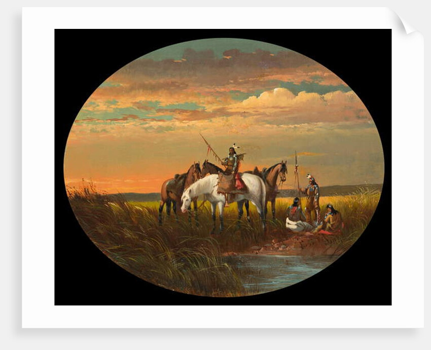 A Halt on the Prairie for a Smoke, c.1870 by John Mix Stanley