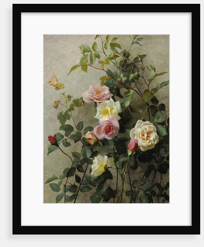 Roses on a Wall, 1877 by George Cochran Lambdin