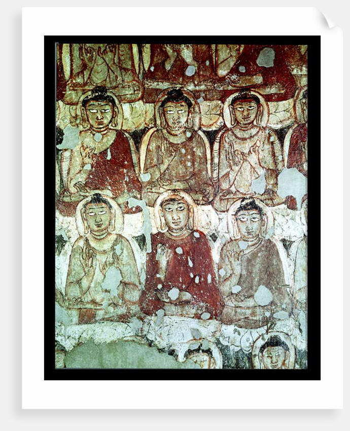 A Multitude of Seated Buddhas, detail by Indian School