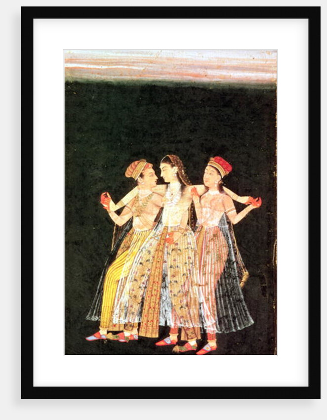 A Prince with Two Concubines by Indian School