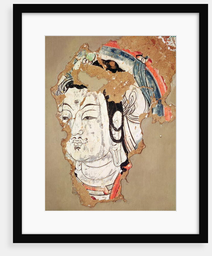 Head of Buddha with a halo by School Chinese