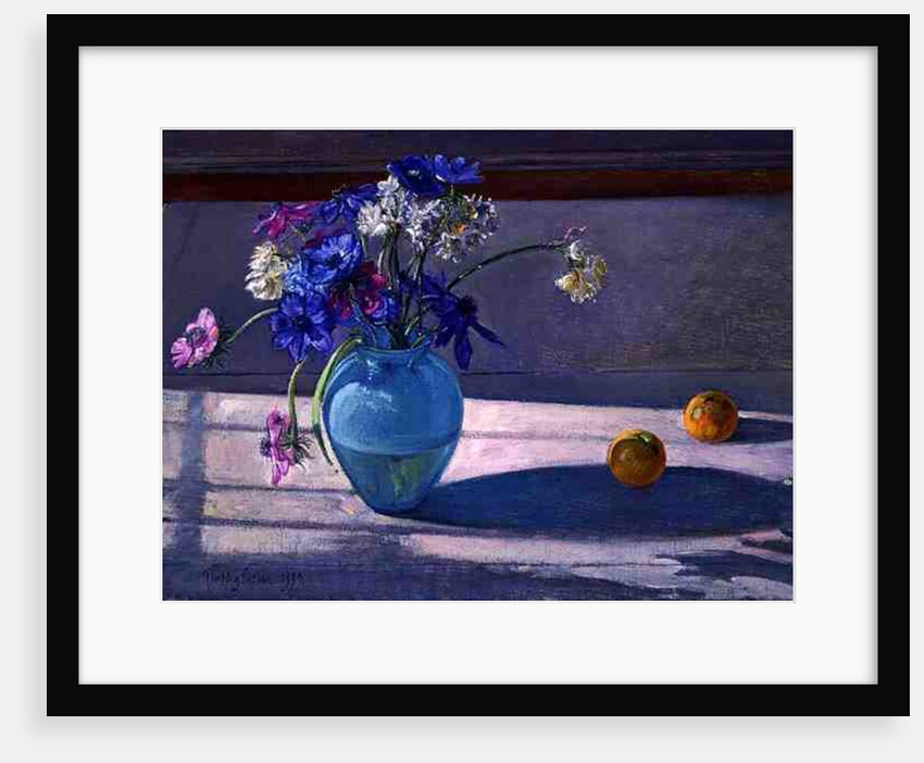 Anemones and a Blue Glass Vase, 1994 by Timothy Easton