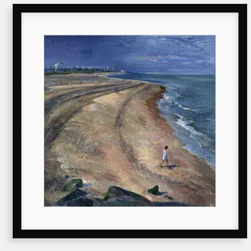 The Curving Beach, Southwold, 1997 by Timothy Easton