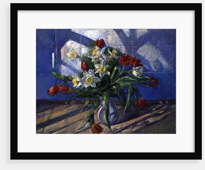 Spring Flowers with Window Reflections, 1994 by Timothy Easton