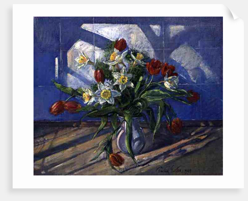 Spring Flowers with Window Reflections, 1994 by Timothy Easton