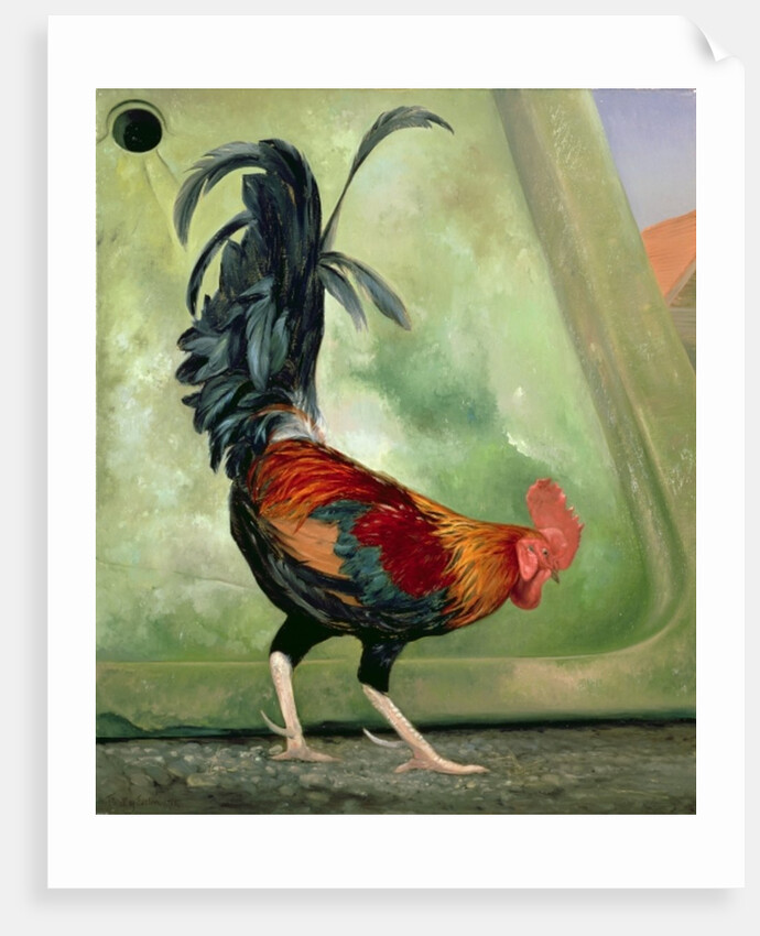 Popinjay, detail showing cockerel, 1987 by Timothy Easton