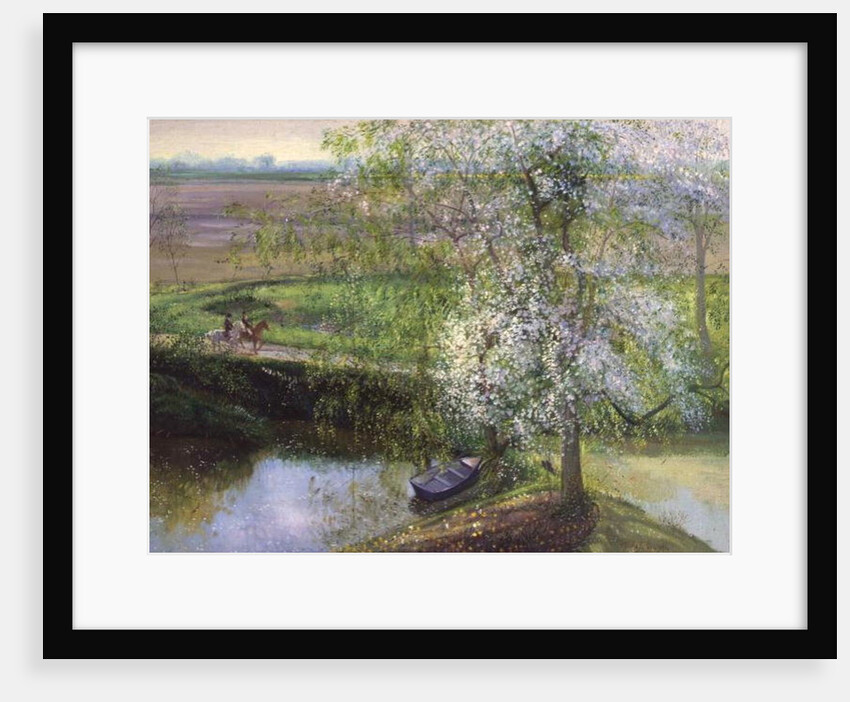 Flowering Apple Tree and Willow, 1991 by Timothy Easton