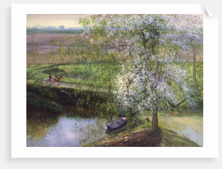 Flowering Apple Tree and Willow, 1991 by Timothy Easton