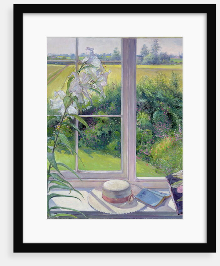 Window Seat and Lily, 1991 by Timothy Easton