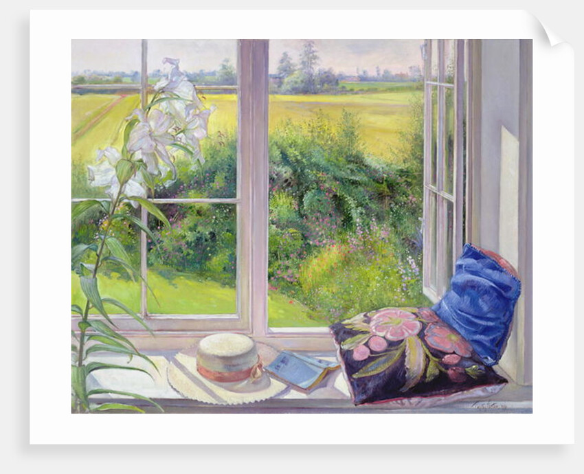 Window Seat and Lily, 1991 by Timothy Easton