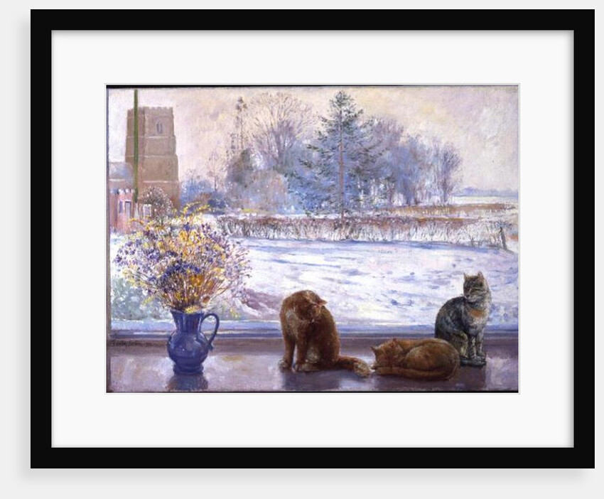 Winter Prospect with Cats by Timothy Easton