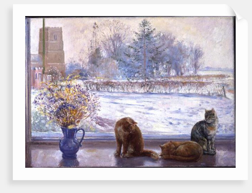 Winter Prospect with Cats by Timothy Easton