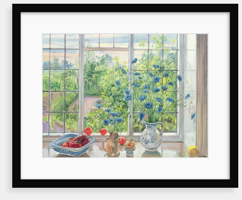 Cornflowers and Kitchen Garden by Timothy Easton