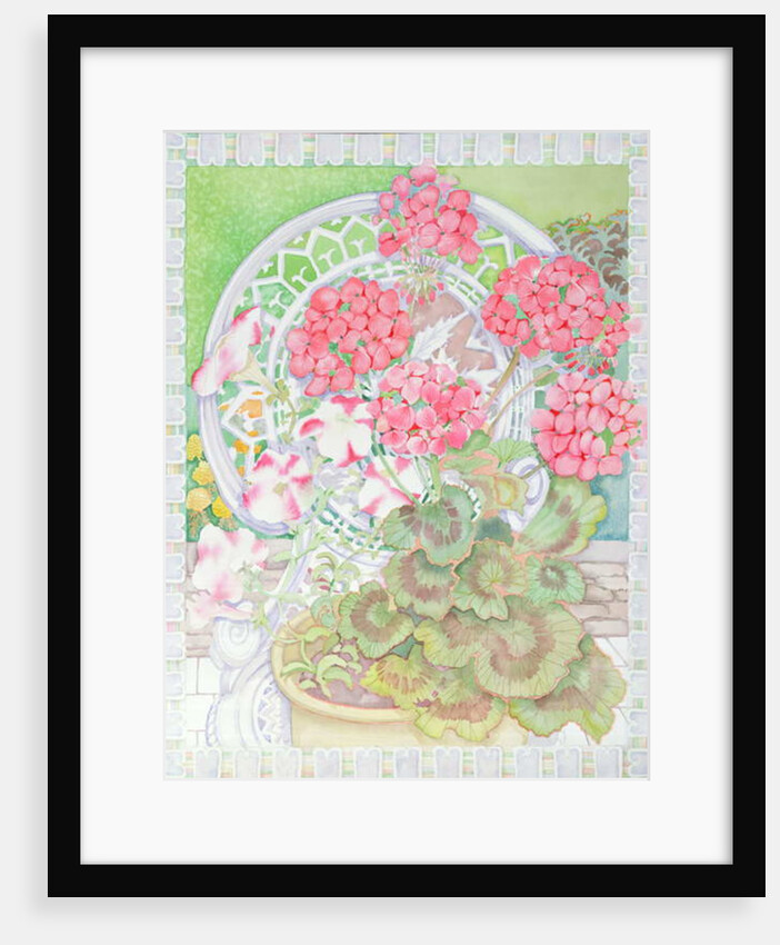 Pot of Geraniums by Lillian Delevoryas