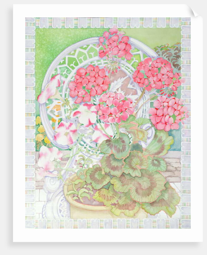 Pot of Geraniums by Lillian Delevoryas