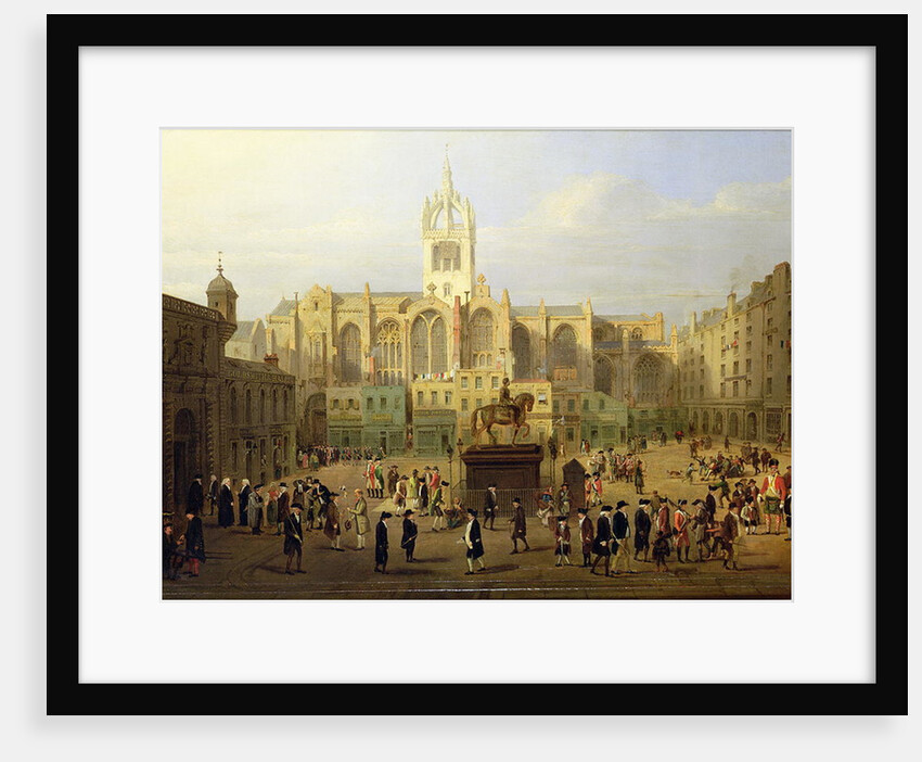 The Parliament Close and Public Figures of Edinburgh, about the End of the 18th Century by Wilkie Nasmyth & Stanfield Roberts