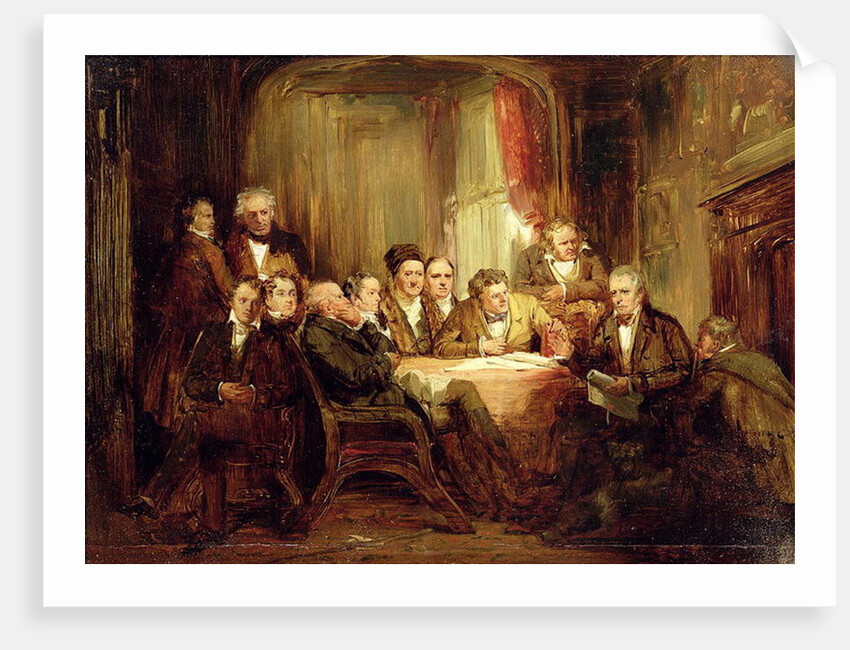 Sir Walter Scott and his Literary Friends at Abbotsford by Thomas Faed