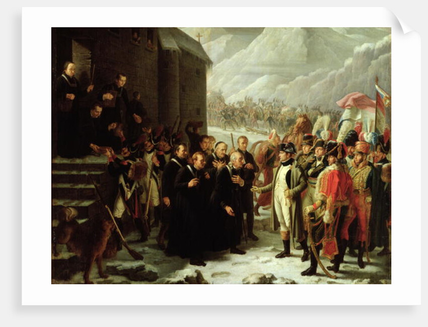 The First Consul Visiting the Hospice of Mont Saint-Bernard, 20th May 1800, 1810 by Charles-Jacques Lebel