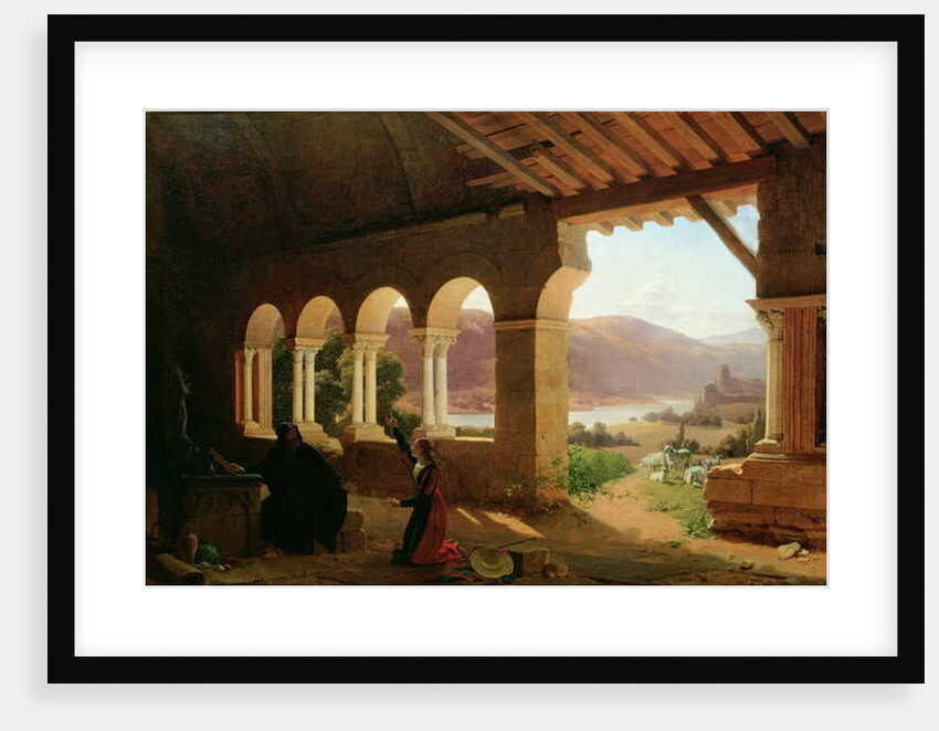 Joan of Arc Consulting with the Hermit, on the Mission she has to Accomplish, at the Hermitage of Vaucouleurs, 1819 by Francois Richard (1777-1852) Fleury
