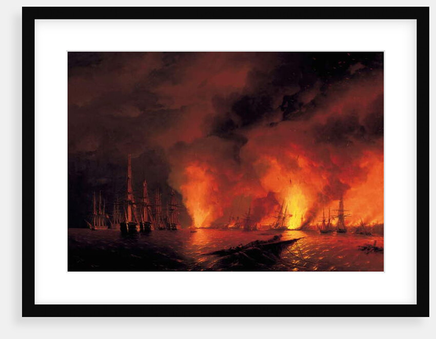The Battle of Sinop on 18th November 1853 by Ivan Konstantinovich Aivazovsky