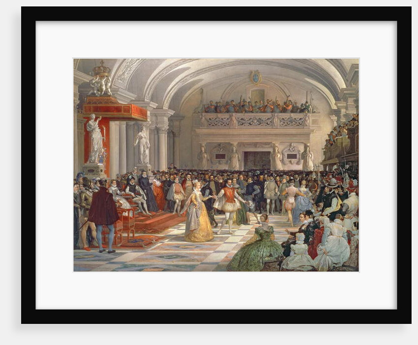 The Wedding of Henri de Bourbon, King of Navarre, to Marguerite de Valois in the presence of Catherine de Medici and Charles IX in 1572, 1862 by Edmond Lechevallier-Chevignard