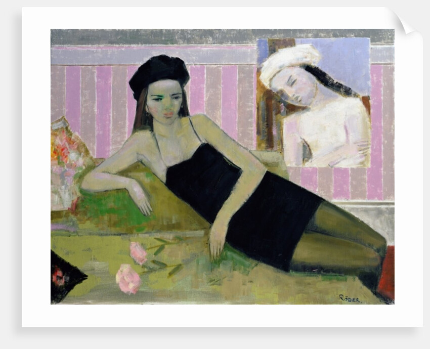 Antoinette and a detail from Balthus, 1994 by Endre Roder