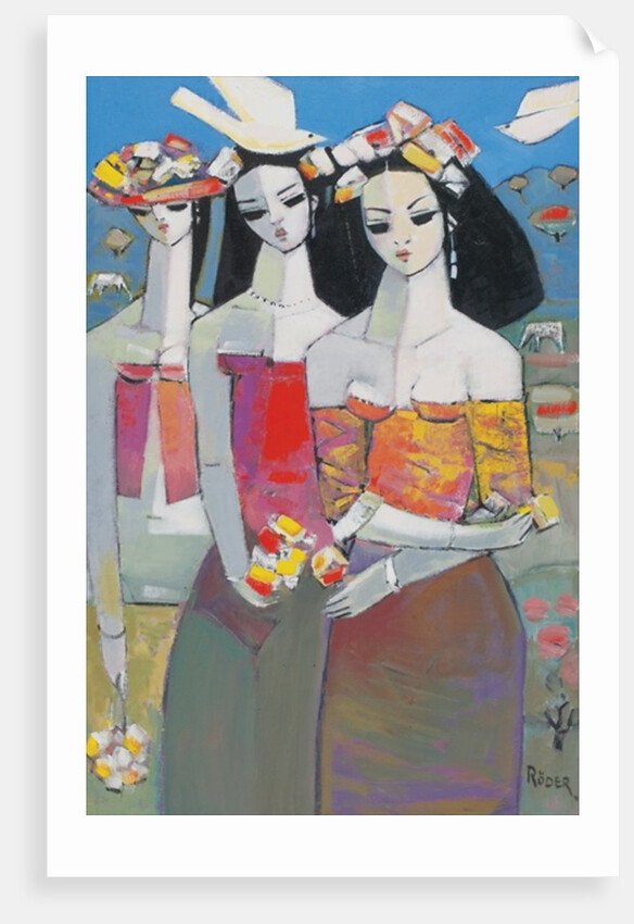 Two White Birds by Endre Roder