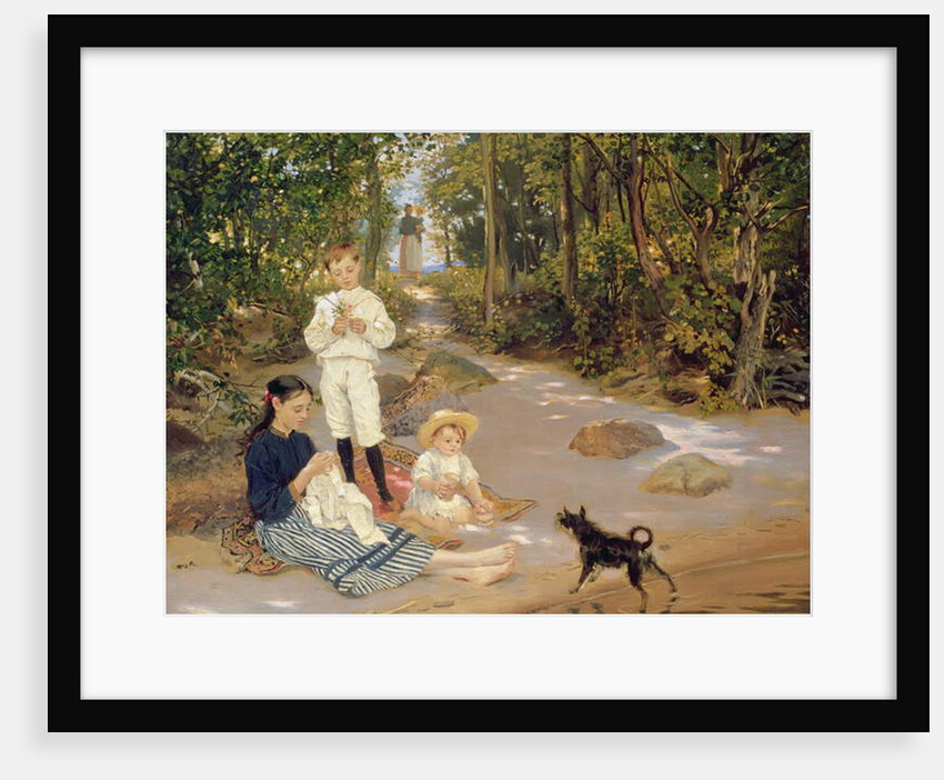 Artist's Family, 1880s by Ernst Friedrich von Liphardt