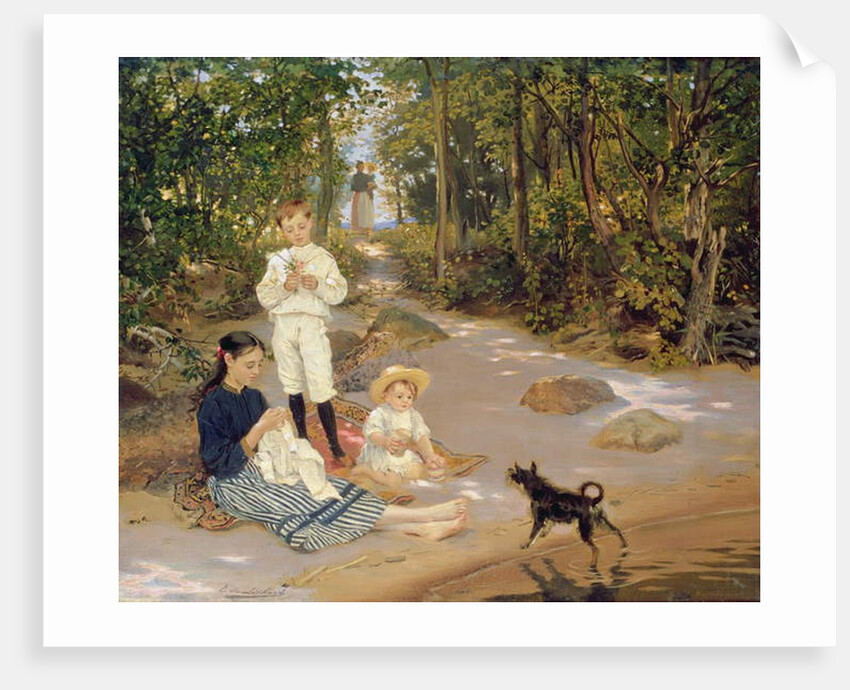 Artist's Family, 1880s by Ernst Friedrich von Liphardt