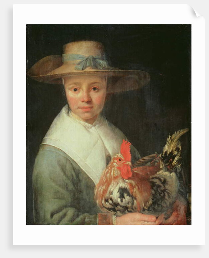 Girl with a Rooster by Jacob Gerritsz Cuyp