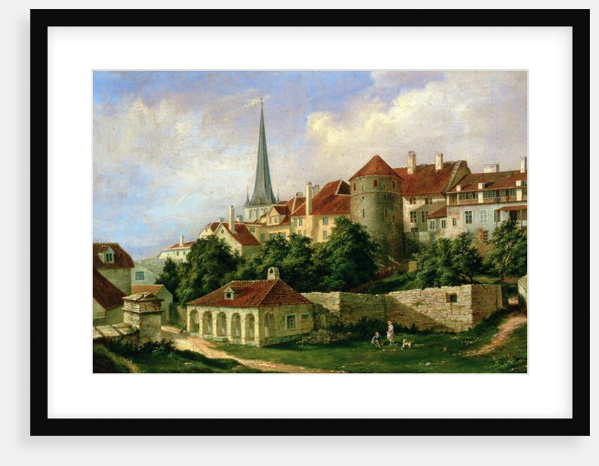 A View of Tallinn with Hattorpe Tower by Alexander Georg Schlater