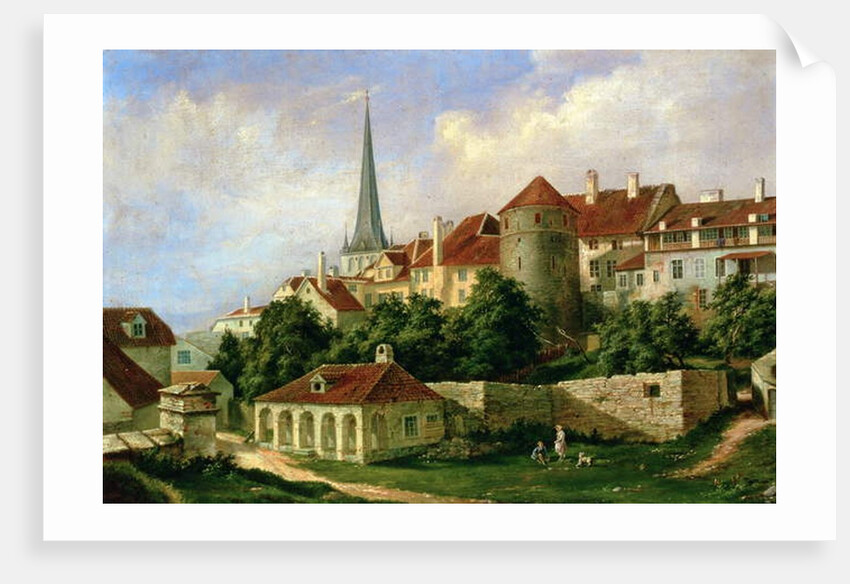 A View of Tallinn with Hattorpe Tower by Alexander Georg Schlater
