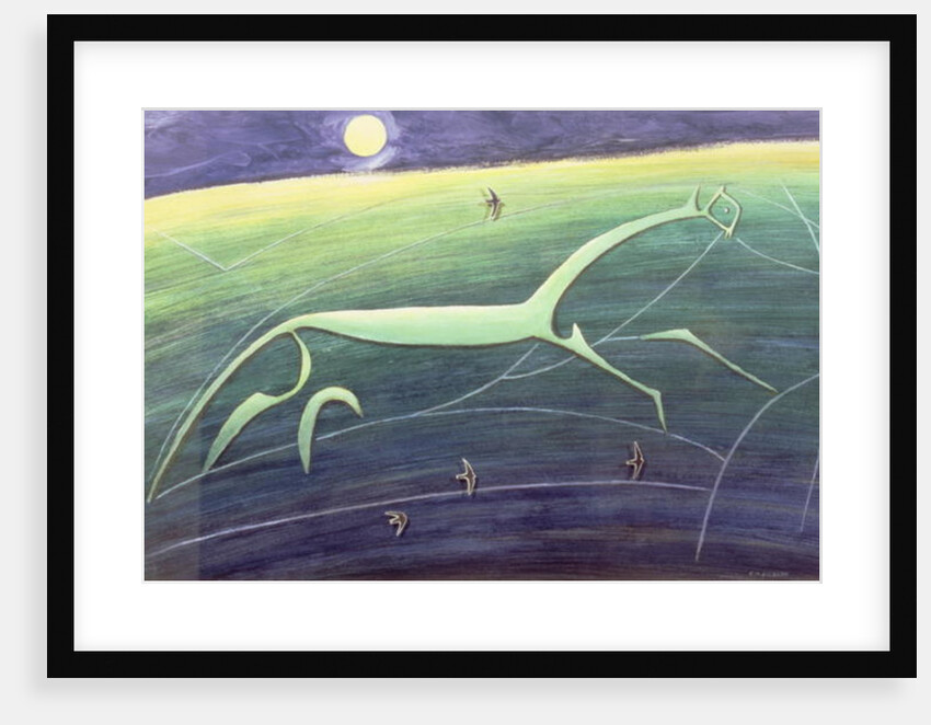 White Horse Hill, Uffington, 1992 by Evangeline Dickson