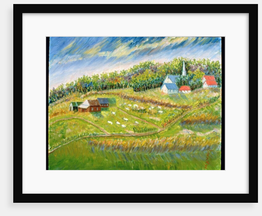 Farm with Sheep, Les Eboullement by Patricia Eyre
