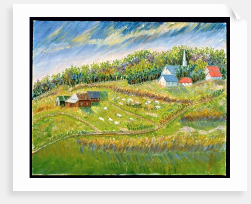 Farm with Sheep, Les Eboullement by Patricia Eyre