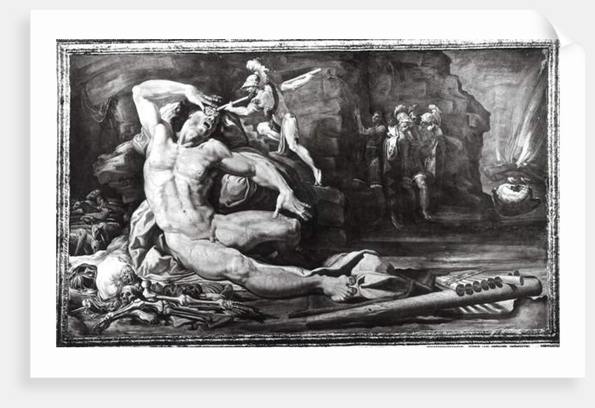 Ulysses Blinding Polyphemus the Cyclops, frieze representing scenes from the Quests of Ulysses by Pellegrino Tibaldi