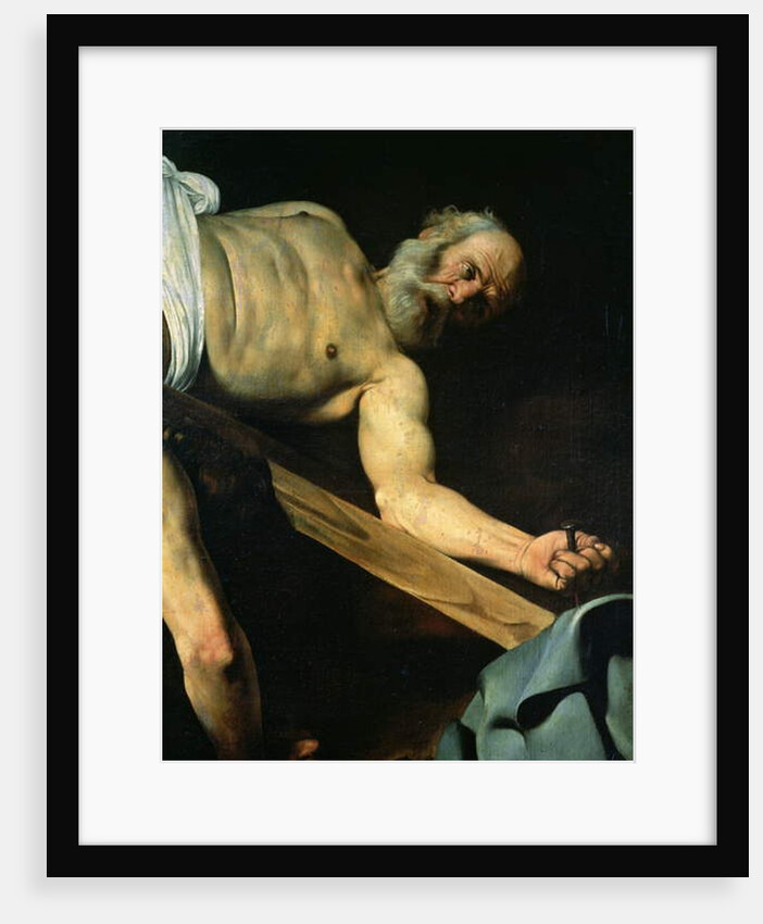 The Crucifixion of St. Peter, detail of St. Peter, 1600-01 by Michelangelo Merisi da Caravaggio