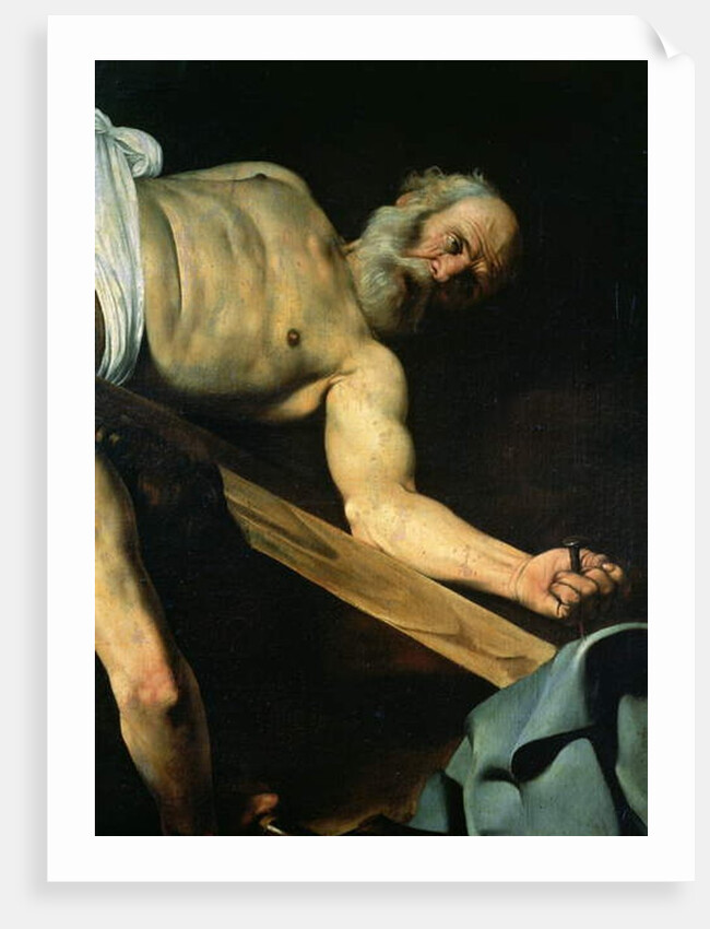 The Crucifixion of St. Peter, detail of St. Peter, 1600-01 by Michelangelo Merisi da Caravaggio