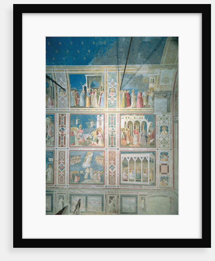 View of the frescoes on the left wall, c.1303-05 by Giotto (c.1266-1337)