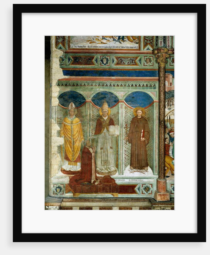 St Sabinus, Cardinal egidio Albornoz kneeling, St Clement and St Francis, scenes from the life of St Catherine of Alexandria, c. 1368 by Andrea de Bartoli