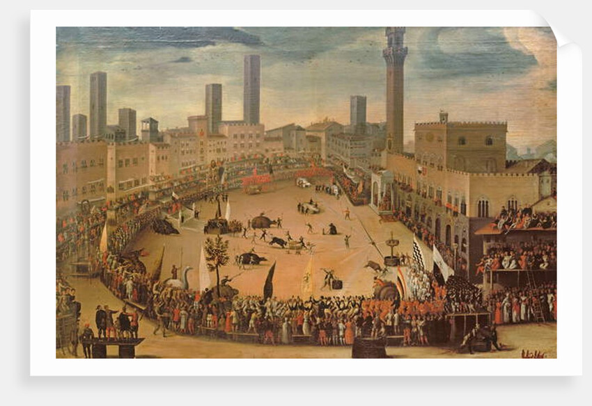Festival in the Piazza del Campo, Siena by Vincenzo Rustici